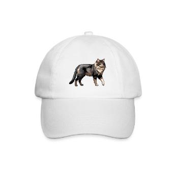 Chat norvégien - Autocollant pour animal mignon - Casquette classique - blanc/blanc - Devant