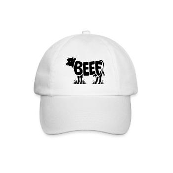 BEEF - Cool Meat Logo - Baseball Cap - white/white - Front