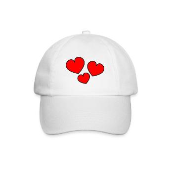 HEART. HEARTS. SAINT VALENTINE. LOVE. LOVE. CHRISTMAS - Baseball Cap - white/white - Front