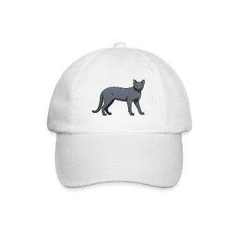 Bleu Russe - Chat mignon Sticker - Casquette classique - blanc/blanc - Devant