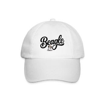 Beagle - Logo d’animal de compagnie cool - Casquette classique - blanc/blanc - Devant