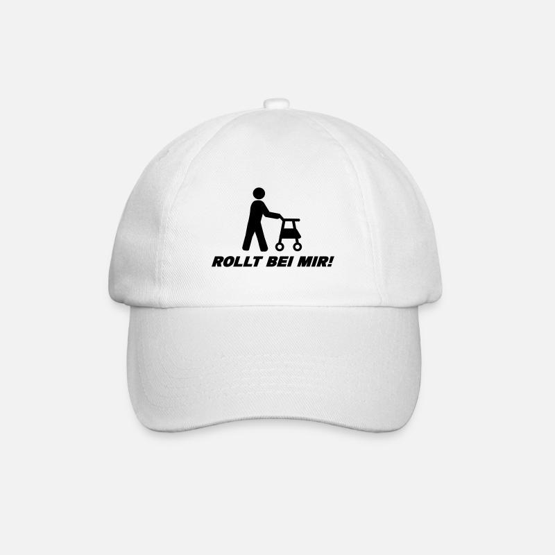 Rollator Rollt bei mir - Baseballkappe - Weiß/Weiß