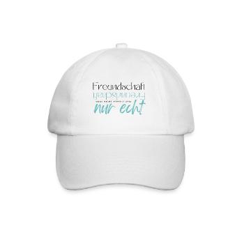 Beste Freunde FREUND Kumpel Kumpels - Baseballkappe - Weiß/Weiß - Vorne