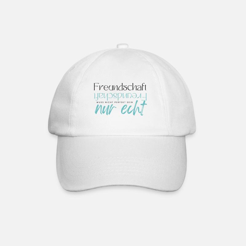 Beste Freunde FREUND Kumpel Kumpels - Baseballkappe - Weiß/Weiß