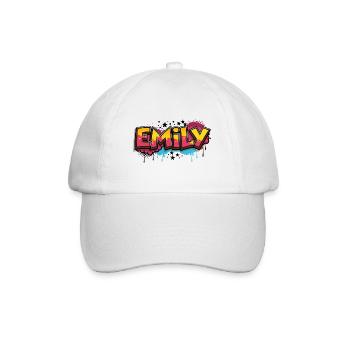 Emily Graffiti Cool Nom Prénom - Casquette classique - blanc/blanc - Devant