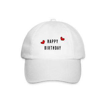 Birthday. HAPPY BIRTHDAY. Happy birthday. - Baseball Cap - white/white - Front