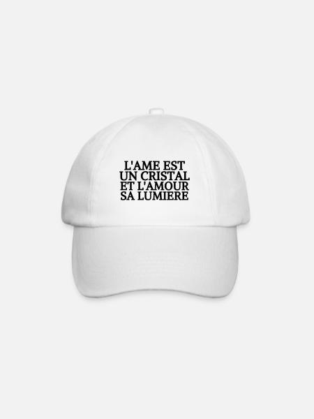 L'AME EST UN CRISTAL ET L'AMOUR SA LUMIERE - Casquette classique - blanc/blanc