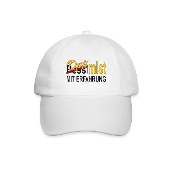 Optimist mit Erfahrung Geschenk - Baseballkappe - Weiß/Weiß - Vorne