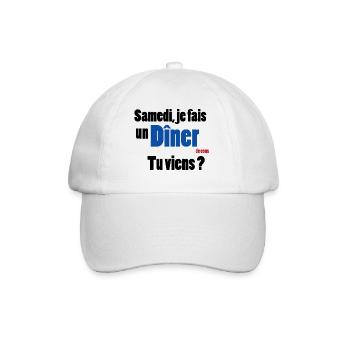 Dumb - Baseball Cap - white/white - Front