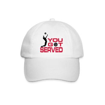 You got served - Baseballkappe - Weiß/Weiß - Vorne
