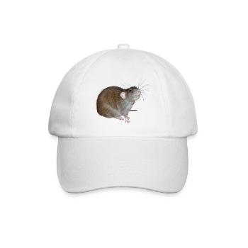 Old lady Rose the rat - Baseball Cap - white/white - Front