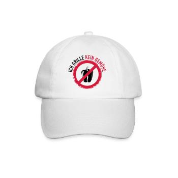 Kein Gemüse - Baseballkappe - Weiß/Weiß - Vorne