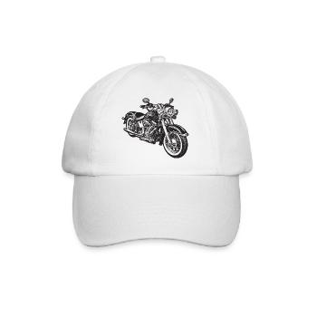 chopper hog bike motorrad - Baseballkappe - Weiß/Weiß - Vorne