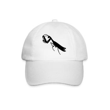 Gottesanbeterin / mantis (1c) - Baseballkappe - Weiß/Weiß - Vorne