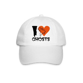 Halloween - Geist - Baseballkappe - Weiß/Weiß - Vorne