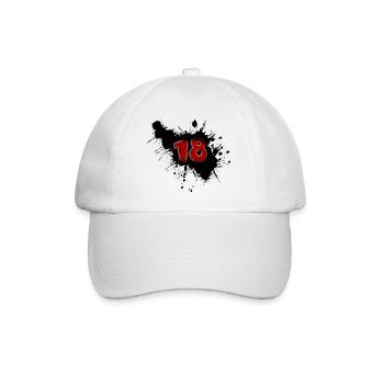 18th birthday - Baseball Cap - white/white - Front