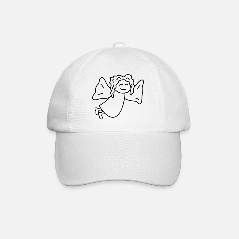 Engel - Baseballkappe - Weiß/Weiß