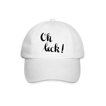 Trier Lustig Spruch Oh Leck Geschenk - Baseballkappe - Weiß/Weiß - Vorne