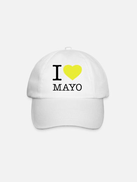 I LOVE MAYONNAISE Mayo - Baseballkappe - Weiß/Weiß