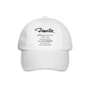 Familie - Baseballkappe - Weiß/Weiß - Vorne