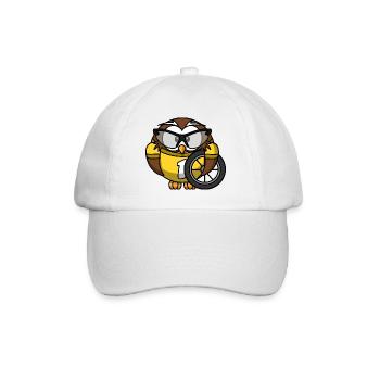Motorcross Vogel - Baseballkappe - Weiß/Weiß - Vorne