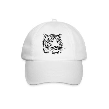 cat Tiger - Baseball Cap - white/white - Front