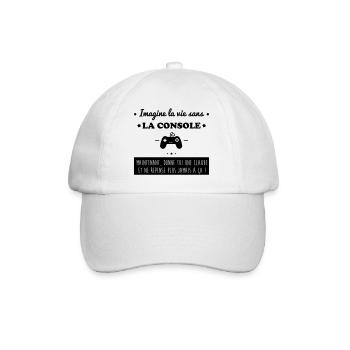La console,geek,gamer,gaming - Casquette classique - blanc/blanc - Devant