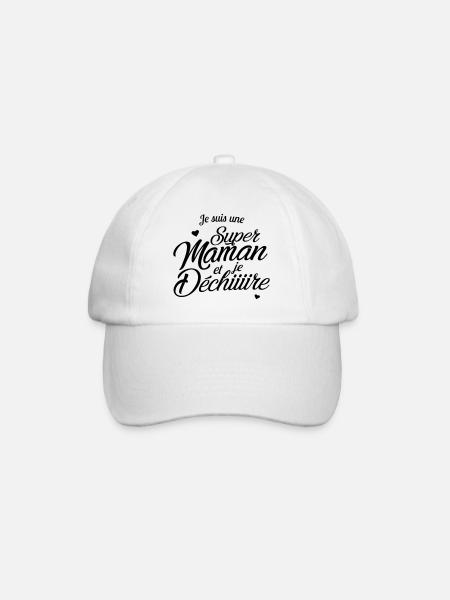 Je suis une super maman et je déchire - Casquette classique - blanc/blanc