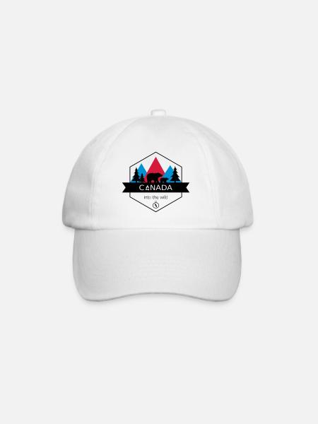 Le Canada dans la nature avec les ours et la forêt - Casquette classique - blanc/blanc