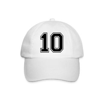 Numéro 10 - Casquette classique - blanc/blanc - Devant