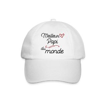 Meilleur papi t-shirt cadeau papy - Casquette classique - blanc/blanc - Devant