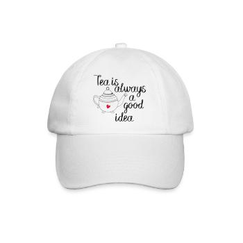 Tee ist immer eine gute Idee 2c - Baseballkappe - Weiß/Weiß - Vorne