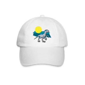 Velociraptor Extinct Prehistoric Dino - Baseball Cap - white/white - Front