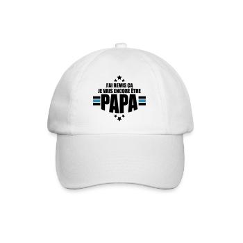 je vais encore être papa - Casquette classique - blanc/blanc - Devant