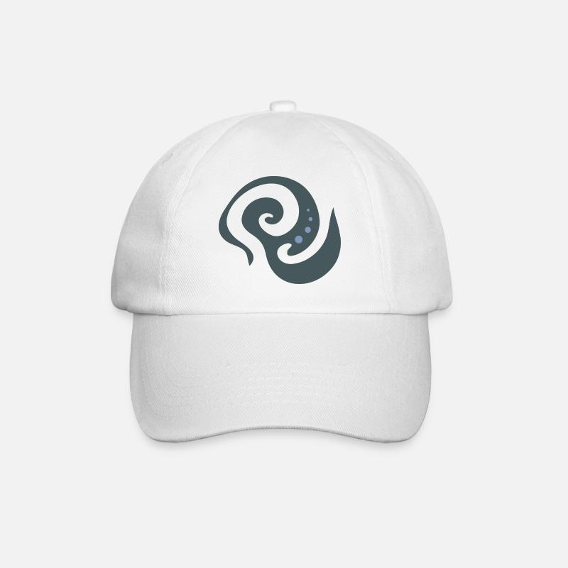Gray spiral - Baseball Cap - white/white