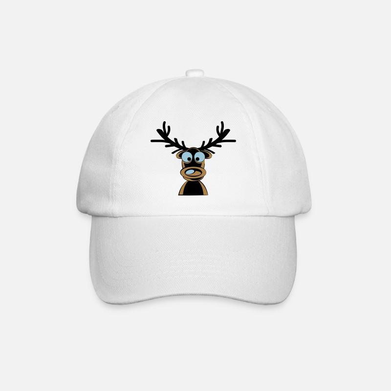 Motif de dessin animé Rudolf le renne - Casquette classique - blanc/blanc
