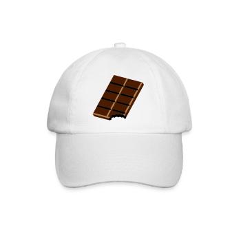 A chocolate bar - Baseball Cap - white/white - Front