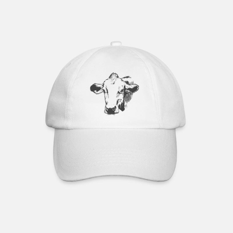 vache - Casquette classique - blanc/blanc