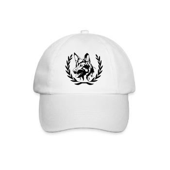 Schäferhund - Baseballkappe - Weiß/Weiß - Vorne