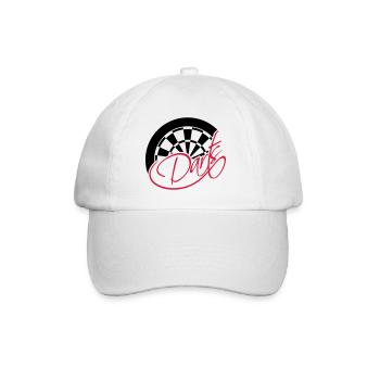 Darts Board Logo Design - Baseball Cap - white/white - Front