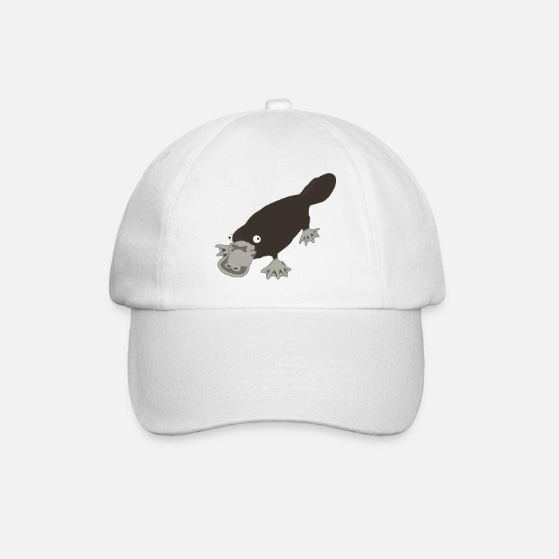 Schnabeltier - Baseballkappe - Weiß/Weiß