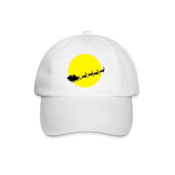 Père Noël dans une Pleine Lune - Casquette classique - blanc/blanc - Devant