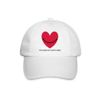 Heart Smile - Casquette classique - blanc/blanc - Devant