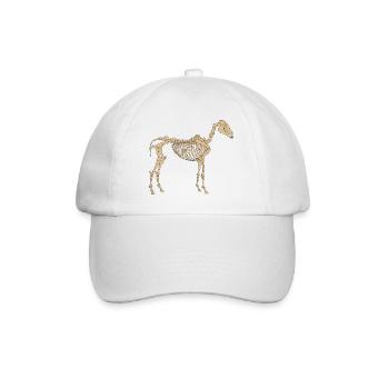Paleolithic Skeleton Horse - Baseball Cap - white/white - Front