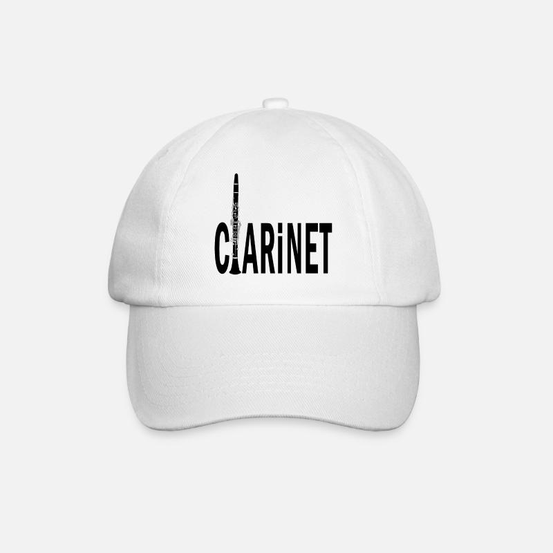 Klarinetten-Text - Baseballkappe - Weiß/Weiß