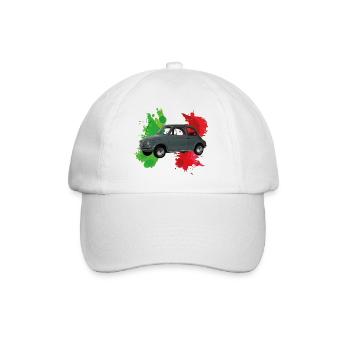 Style italien (500) gris - Casquette classique - blanc/blanc - Devant