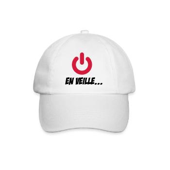 En veille... - Baseball Cap - white/white - Front