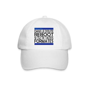 (15_doute_reboot) - Casquette classique - blanc/blanc - Devant