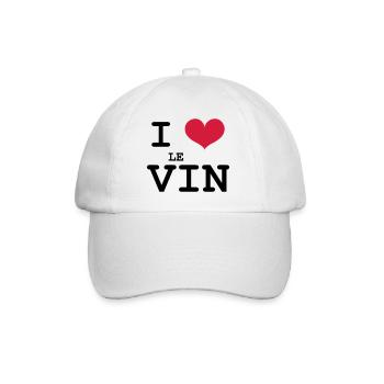 I Love le Vin - Casquette classique - blanc/blanc - Devant