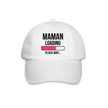 Maman loading Please Wait... - Casquette classique - blanc/blanc - Devant